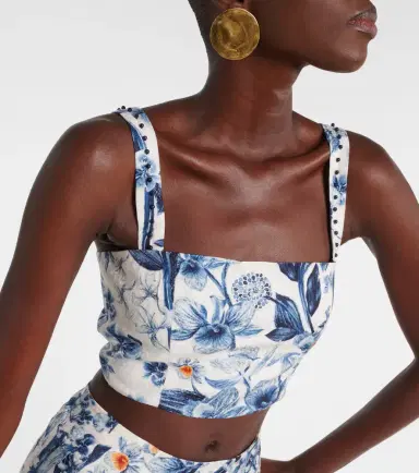 Agua by Agua Bendita Cacao floral crop top | Thumbnail 2 Agua by Agua Bendita Cacao floral crop top | Thumbnail 2
