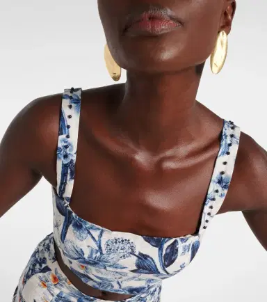 Agua by Agua Bendita Cacao floral crop top | Thumbnail 5 Agua by Agua Bendita Cacao floral crop top | Thumbnail 5