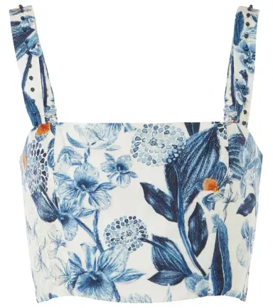 Agua by Agua Bendita Cacao floral crop top | Thumbnail 1 Agua by Agua Bendita Cacao floral crop top | Thumbnail 1
