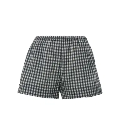 Ganni Checked seersucker shorts | Thumbnail 1 Ganni Checked seersucker shorts | Thumbnail 1