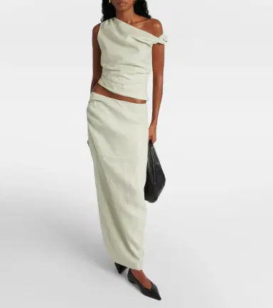 SIR Iris asymmetric linen maxi skirt | Thumbnail 2 SIR Iris asymmetric linen maxi skirt | Thumbnail 2
