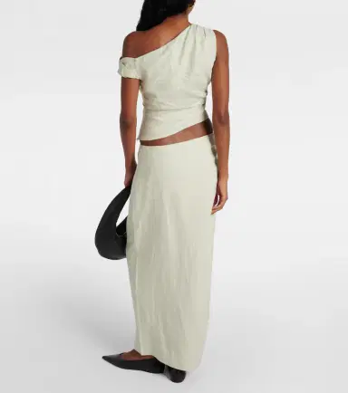 SIR Iris asymmetric linen maxi skirt | Thumbnail 3 SIR Iris asymmetric linen maxi skirt | Thumbnail 3
