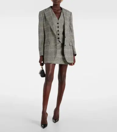 Dolce & Gabbana Prince of Wales check wool and cashmere miniskirt | Thumbnail 3 Dolce & Gabbana Prince of Wales check wool and cashmere miniskirt | Thumbnail 3
