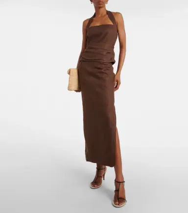SIR Jerry linen midi skirt | Thumbnail 2 SIR Jerry linen midi skirt | Thumbnail 2