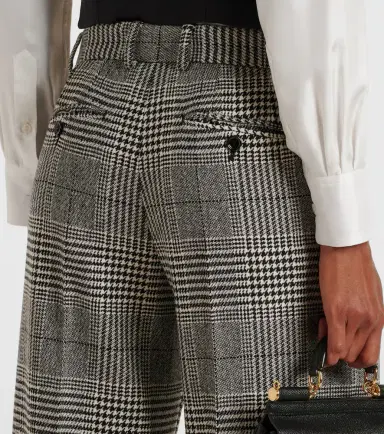 Dolce & Gabbana Prince of Wales check wool and cashmere flared pants | Thumbnail 4 Dolce & Gabbana Prince of Wales check wool and cashmere flared pants | Thumbnail 4
