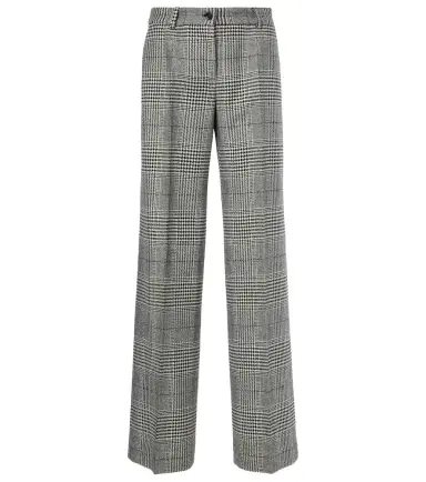 Dolce & Gabbana Prince of Wales check wool and cashmere flared pants | Thumbnail 1 Dolce & Gabbana Prince of Wales check wool and cashmere flared pants | Thumbnail 1