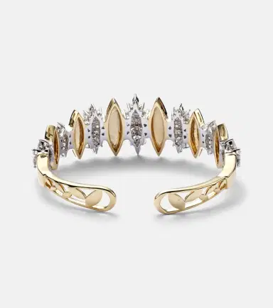 Yeprem Golden Strada 18kt gold and white gold bangle with diamonds | Thumbnail 2 Yeprem Golden Strada 18kt gold and white gold bangle with diamonds | Thumbnail 2