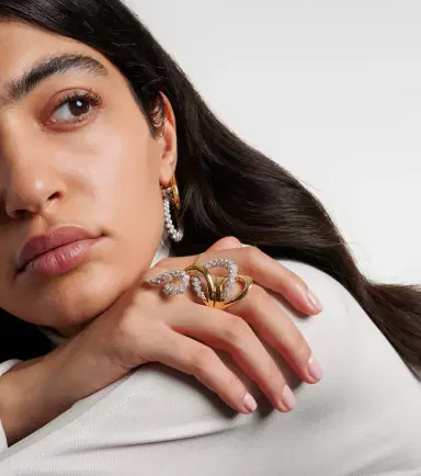 YEPREM Golden Strada 18kt gold and white gold ring with diamonds | Thumbnail 4 YEPREM Golden Strada 18kt gold and white gold ring with diamonds | Thumbnail 4