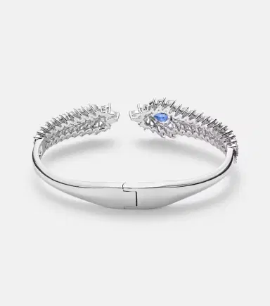 YEPREM Reign Supreme 18kt white gold bangle with diamonds and sapphire | Thumbnail 4 YEPREM Reign Supreme 18kt white gold bangle with diamonds and sapphire | Thumbnail 4