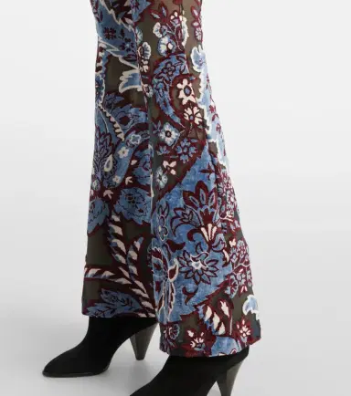 Etro Floral velvet jacquard flared pants | Thumbnail 4 Etro Floral velvet jacquard flared pants | Thumbnail 4