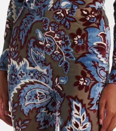 Etro Floral velvet jacquard flared pants | Thumbnail 5 Etro Floral velvet jacquard flared pants | Thumbnail 5