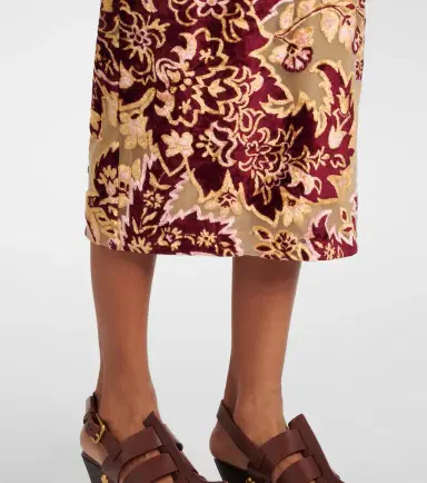 Etro Paisley jacquard velvet midi skirt | Thumbnail 2 Etro Paisley jacquard velvet midi skirt | Thumbnail 2