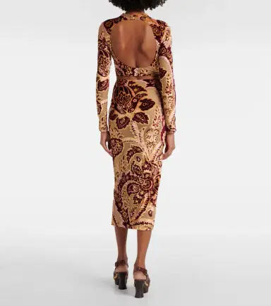 Etro Paisley tulle and velvet jacquard crop top | Thumbnail 3 Etro Paisley tulle and velvet jacquard crop top | Thumbnail 3