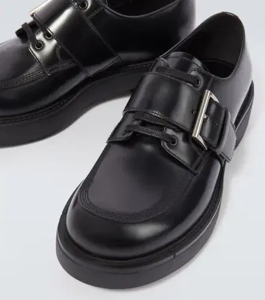 Prada Brushed leather lace-up derbies | Thumbnail 3 Prada Brushed leather lace-up derbies | Thumbnail 3