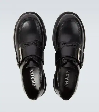 Prada Brushed leather lace-up derbies | Thumbnail 4 Prada Brushed leather lace-up derbies | Thumbnail 4