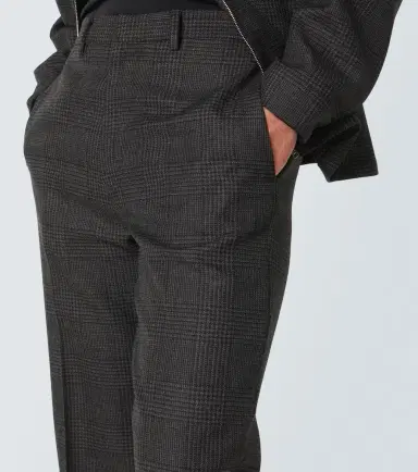 Prada Prince of Wales cropped virgin wool pants | Thumbnail 2 Prada Prince of Wales cropped virgin wool pants | Thumbnail 2