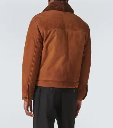 Prada Shearling-trimmed suede jacket | Thumbnail 2 Prada Shearling-trimmed suede jacket | Thumbnail 2
