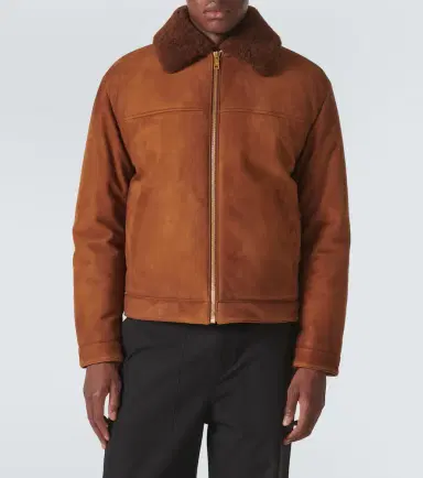 Prada Shearling-trimmed suede jacket | Thumbnail 3 Prada Shearling-trimmed suede jacket | Thumbnail 3
