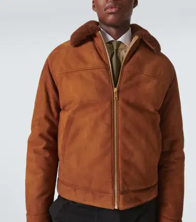 Prada Shearling-trimmed suede jacket | Thumbnail 5 Prada Shearling-trimmed suede jacket | Thumbnail 5