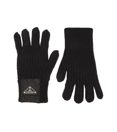 Prada Ribbed-knit wool and cashmere gloves | Thumbnail 1 Prada Ribbed-knit wool and cashmere gloves | Thumbnail 1