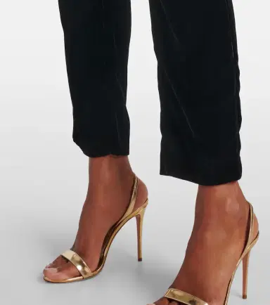 Blaze Milano Blazé Milano Afterglow high-rise velvet slim pants | Thumbnail 2 Blaze Milano Blazé Milano Afterglow high-rise velvet slim pants | Thumbnail 2