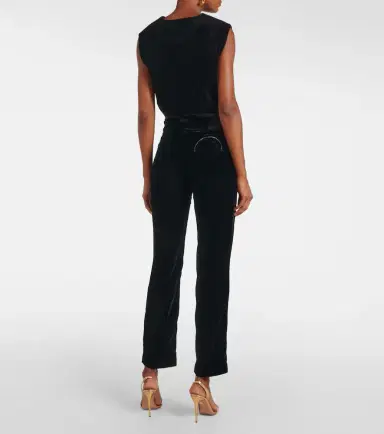 Blaze Milano Blazé Milano Afterglow high-rise velvet slim pants | Thumbnail 4 Blaze Milano Blazé Milano Afterglow high-rise velvet slim pants | Thumbnail 4