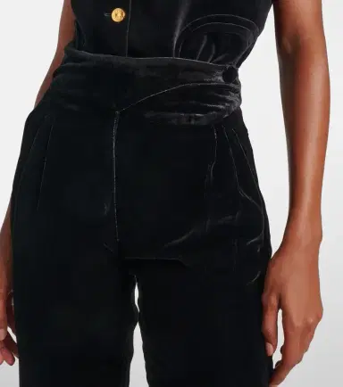 Blaze Milano Blazé Milano Afterglow high-rise velvet slim pants | Thumbnail 5 Blaze Milano Blazé Milano Afterglow high-rise velvet slim pants | Thumbnail 5