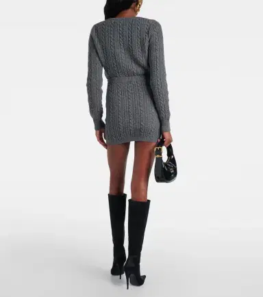Alessandra Rich Cable-knit wool miniskirt | Thumbnail 4 Alessandra Rich Cable-knit wool miniskirt | Thumbnail 4