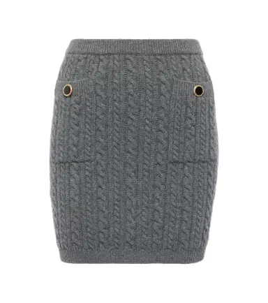 Alessandra Rich Cable-knit wool miniskirt | Thumbnail 1 Alessandra Rich Cable-knit wool miniskirt | Thumbnail 1