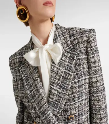 Alessandra Rich Wool lamé tweed blazer | Thumbnail 3 Alessandra Rich Wool lamé tweed blazer | Thumbnail 3