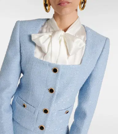 Alessandra Rich Sequined tweed jacket | Thumbnail 5 Alessandra Rich Sequined tweed jacket | Thumbnail 5
