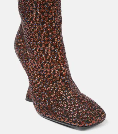 Dries Van Noten 105 glitter wedge knee-high boots | Thumbnail 3 Dries Van Noten 105 glitter wedge knee-high boots | Thumbnail 3
