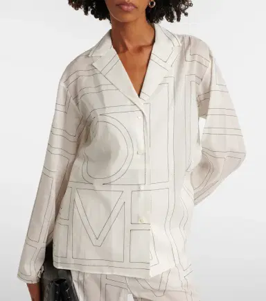 Toteme Monogram cotton-blend shirt | Thumbnail 6 Toteme Monogram cotton-blend shirt | Thumbnail 6
