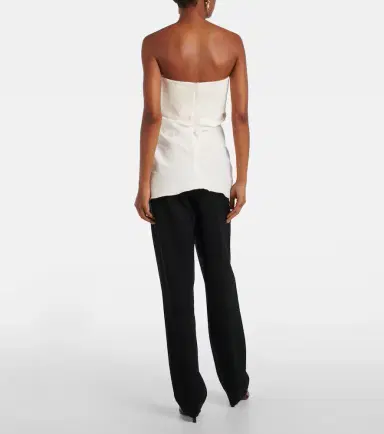 Tove Tuiren draped linen and cotton-blend top | Thumbnail 2 Tove Tuiren draped linen and cotton-blend top | Thumbnail 2