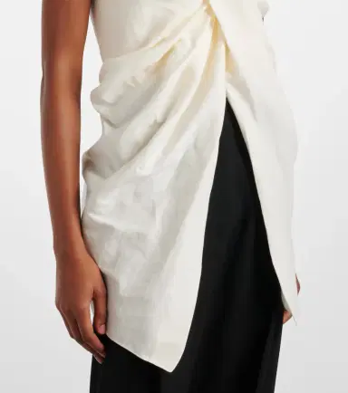 Tove Tuiren draped linen and cotton-blend top | Thumbnail 3 Tove Tuiren draped linen and cotton-blend top | Thumbnail 3