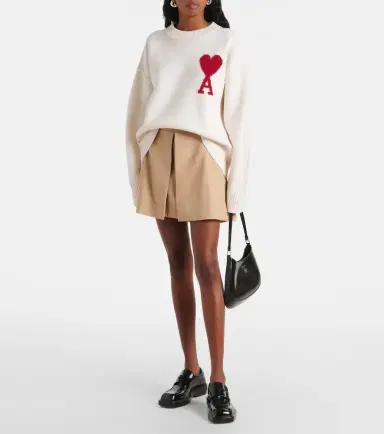 Ami Paris Wool gabardine miniskirt | Thumbnail 3 Ami Paris Wool gabardine miniskirt | Thumbnail 3