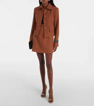 Patou Iconic wool and cotton-blend jacket | Thumbnail 3 Patou Iconic wool and cotton-blend jacket | Thumbnail 3