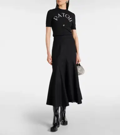 Patou Peplum wool-blend midi skirt | Thumbnail 5 Patou Peplum wool-blend midi skirt | Thumbnail 5