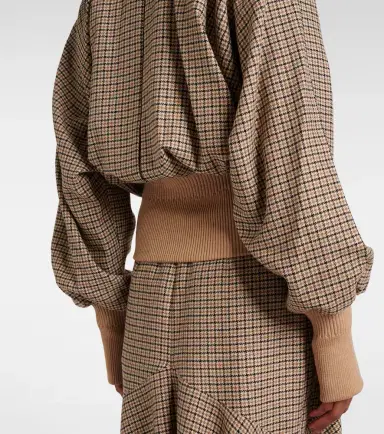 Patou Houndstooth wool-blend flannel bomber jacket | Thumbnail 7 Patou Houndstooth wool-blend flannel bomber jacket | Thumbnail 7