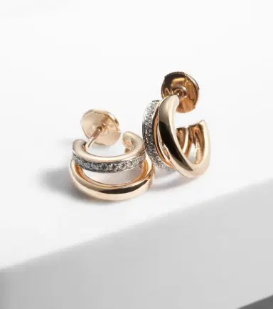 Pomellato Together 18kt rose gold earrings with diamonds | Thumbnail 5 Pomellato Together 18kt rose gold earrings with diamonds | Thumbnail 5