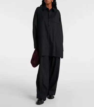 Plan C Pinstripe wool-blend wide-leg pants | Thumbnail 3 Plan C Pinstripe wool-blend wide-leg pants | Thumbnail 3