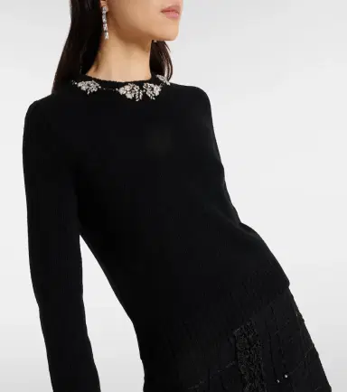 Giambattista Valli Embellished wool sweater | Thumbnail 3 Giambattista Valli Embellished wool sweater | Thumbnail 3