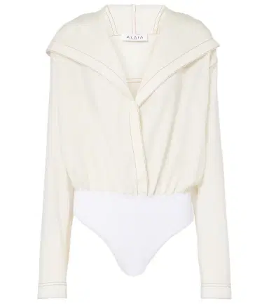 Alaïa Alaïa Hooded wool-blend bodysuit | Thumbnail 1 Alaïa Alaïa Hooded wool-blend bodysuit | Thumbnail 1