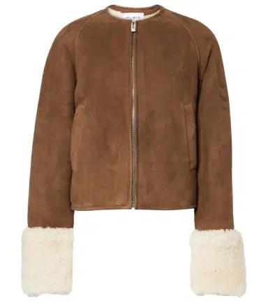 Alaïa Alaïa Shearling-trimmed suede jacket | Thumbnail 1 Alaïa Alaïa Shearling-trimmed suede jacket | Thumbnail 1