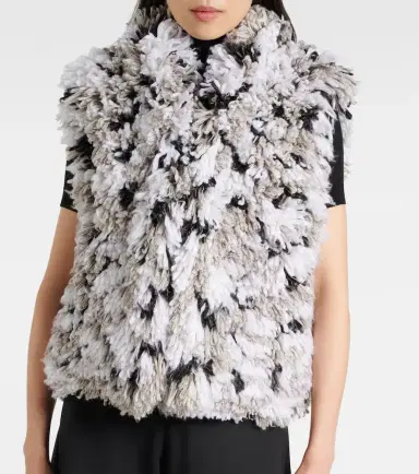 Alaïa Alaïa Lynx faux shearling jacquard vest | Thumbnail 4 Alaïa Alaïa Lynx faux shearling jacquard vest | Thumbnail 4