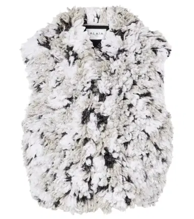 Alaïa Alaïa Lynx faux shearling jacquard vest | Thumbnail 1 Alaïa Alaïa Lynx faux shearling jacquard vest | Thumbnail 1