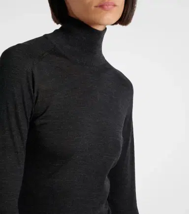 Alaia Alaïa Faux shearling-trimmed virgin wool midi dress | Thumbnail 5 Alaia Alaïa Faux shearling-trimmed virgin wool midi dress | Thumbnail 5