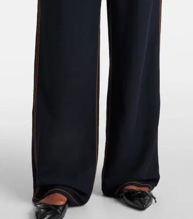Alaia Alaïa Tailored wool-blend georgette wide-leg pants | Thumbnail 6 Alaia Alaïa Tailored wool-blend georgette wide-leg pants | Thumbnail 6