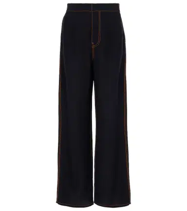 Alaia Alaïa Tailored wool-blend georgette wide-leg pants | Thumbnail 1 Alaia Alaïa Tailored wool-blend georgette wide-leg pants | Thumbnail 1