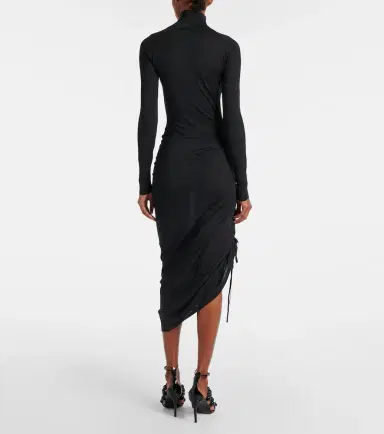 Alaïa Alaïa Draped wool turtleneck dress | Thumbnail 3 Alaïa Alaïa Draped wool turtleneck dress | Thumbnail 3
